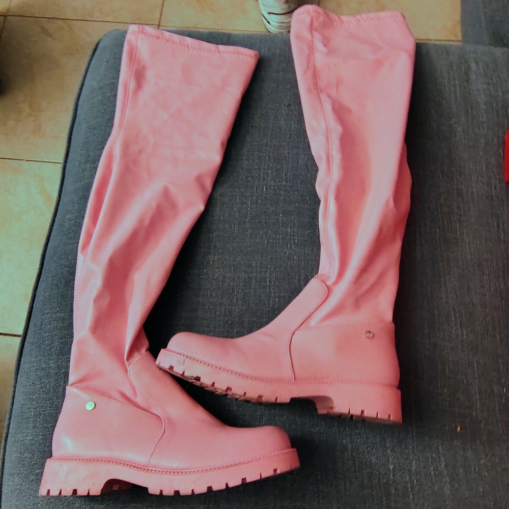 Pink Knee-High Women's Boots